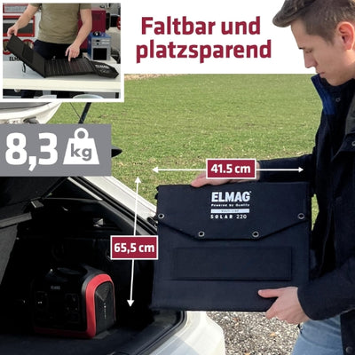 Faltbares Solarpanel SOLAR 220 - monokristallin